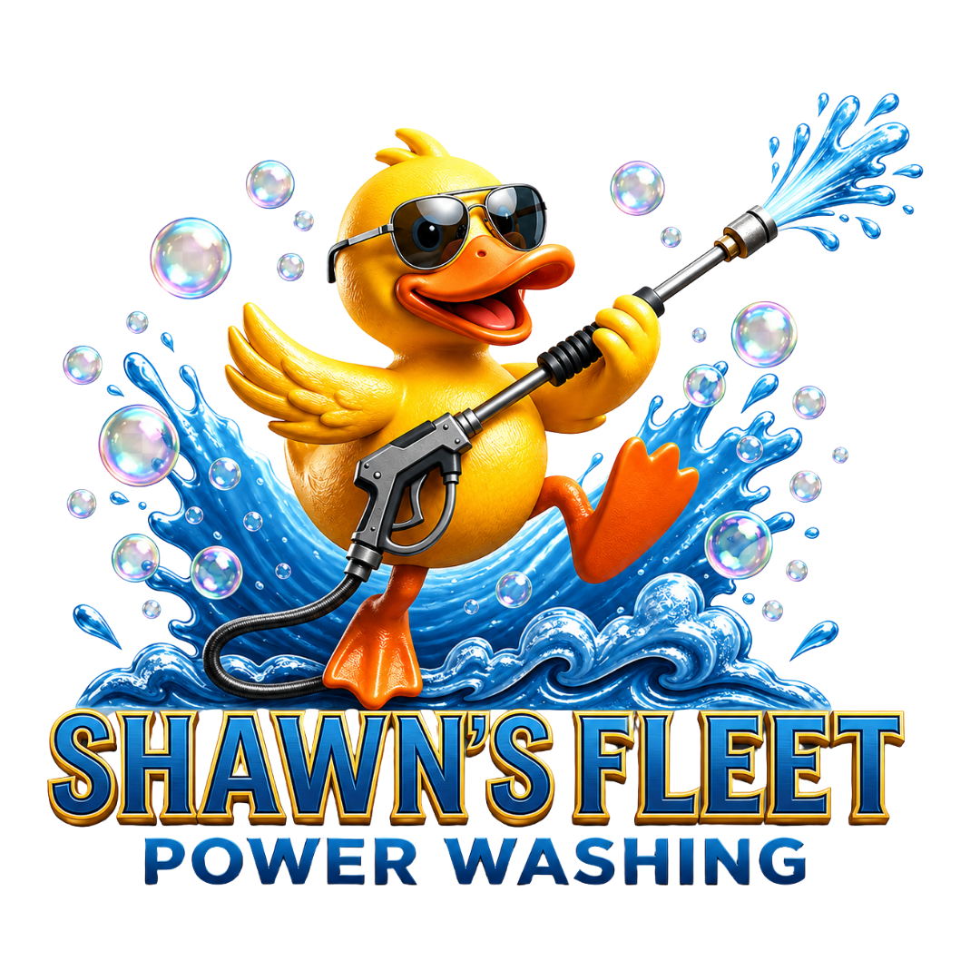 Shawn's Fleet Power Washing duck mascot